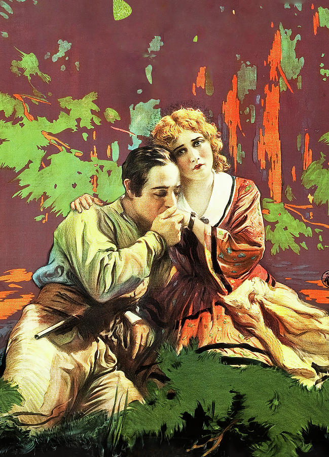 A Romance of the Redwoods, 1917, movie poster base art Painting by Movie World Posters