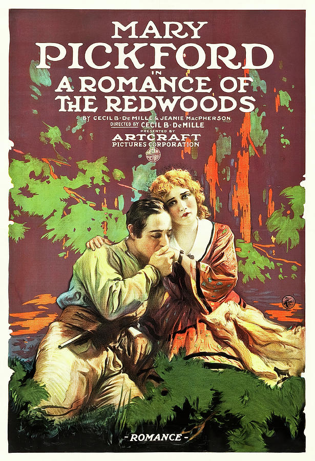 Vintage Mixed Media - A Romance of the Redwoods, 1917 by Movie World Posters