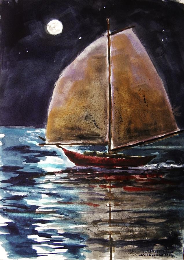 A Romantic Sail Painting by John Williams