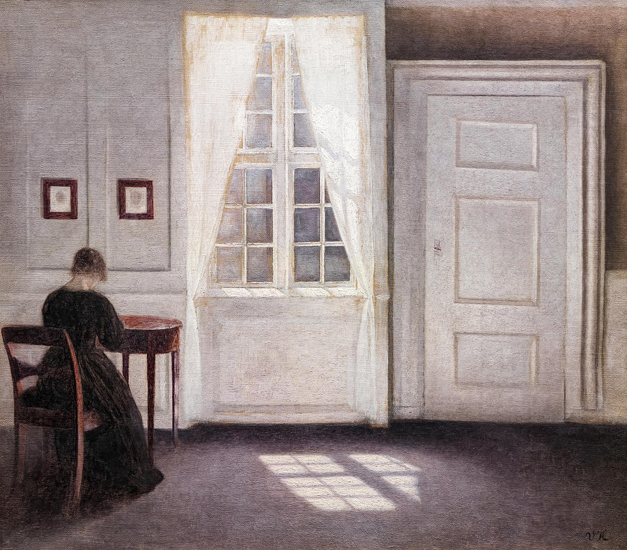 A Room In The Artists Home By Vilhelm Hammershoi Painting