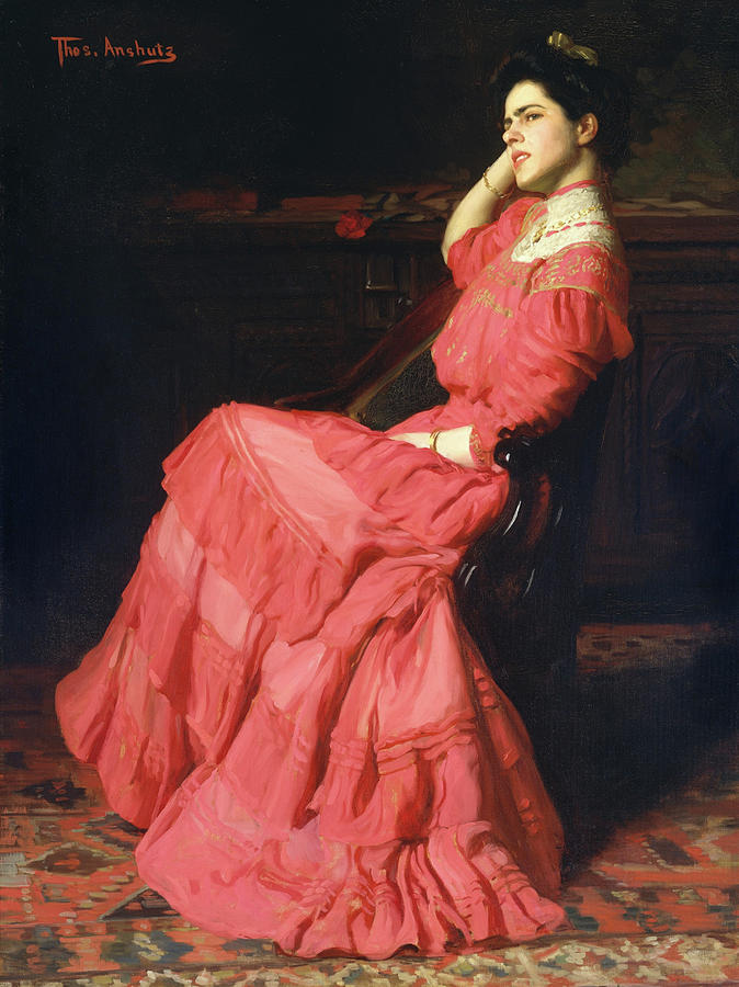 A Rose, 1907 Painting by Thomas Pollack Anshutz A Rose, 1907 Painting by Thomas Pollack Anshutz
