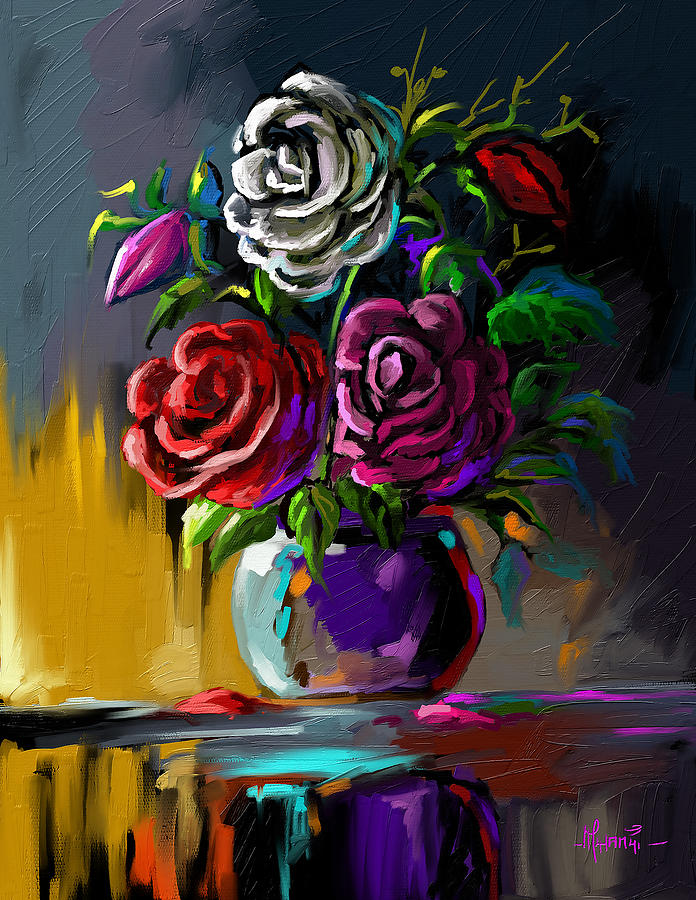 Paradise Painting - A Rose for Everyone by Anthony Mwangi