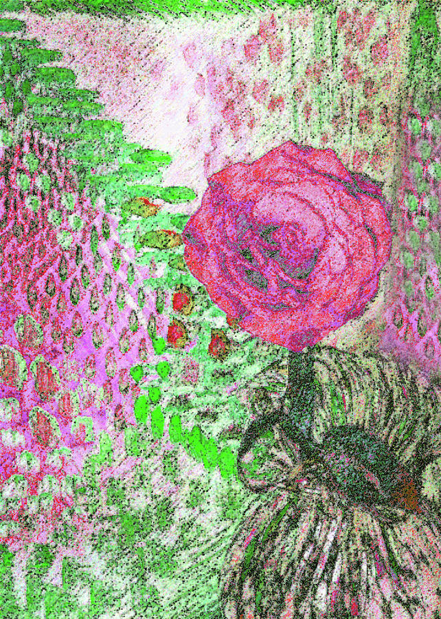 A Rose in Sparkling Pink and Green Photograph by Corinne Carroll