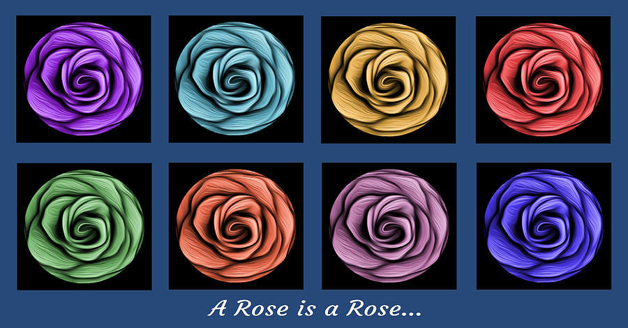 A Rose is a Rose Collage - No.1 Digital Art by Ronald Mills