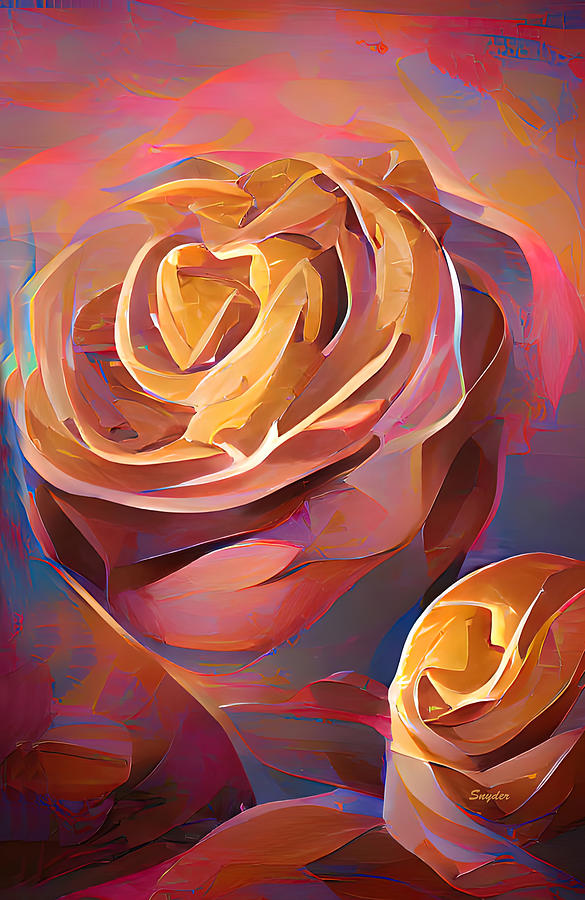 A Rose Is A Rose Is A Rose AI Digital Art by Floyd Snyder