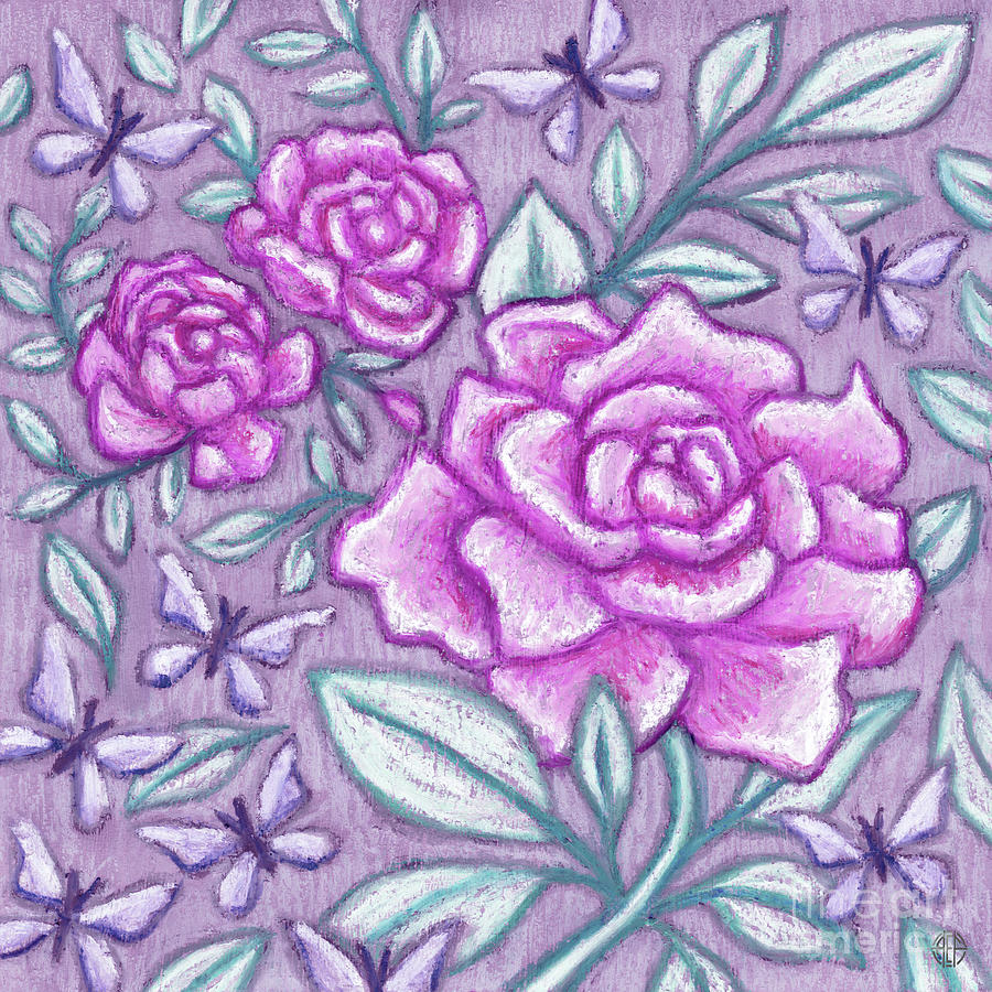 A Rose Is A Rose Is A Wild Rose. Wildflora Painting by Amy E Fraser