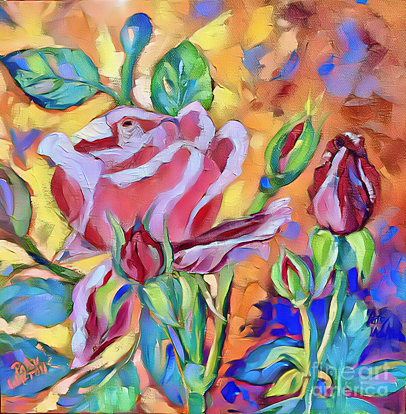A Rose is a Rose Painting by Patsy Walton