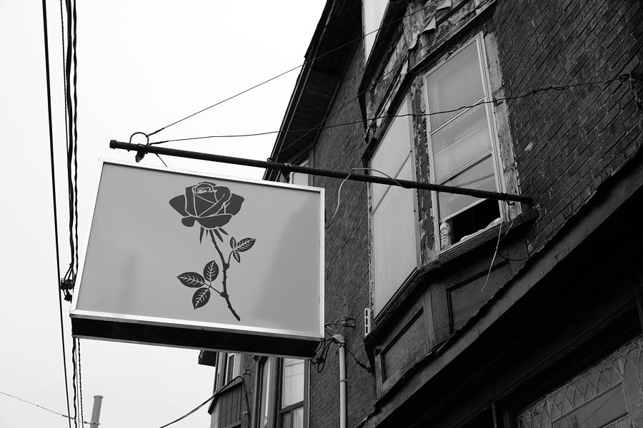 A Rose Sign Photograph by Kreddible Trout