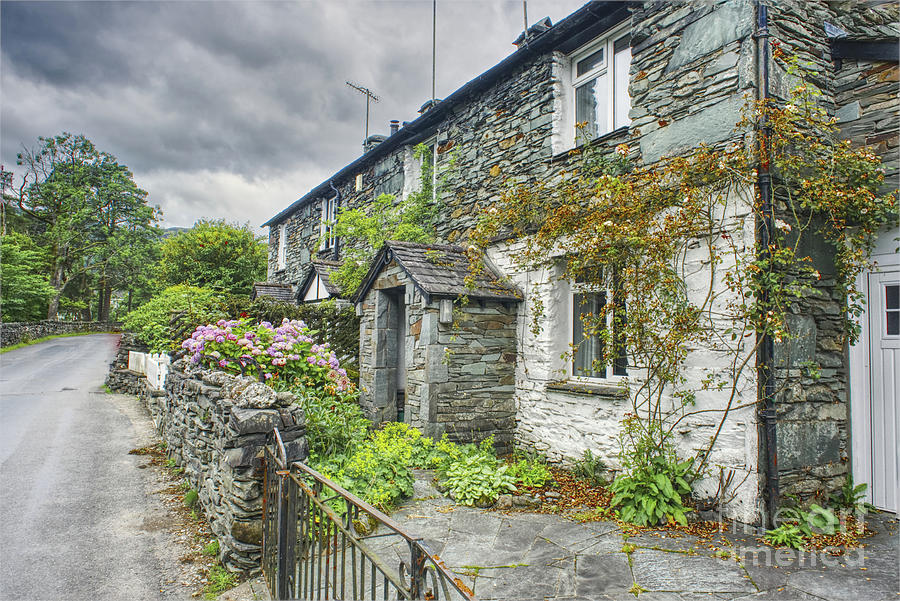 A row of cottages in Great Langdale Ambleside England Photograph by Pics By Tony