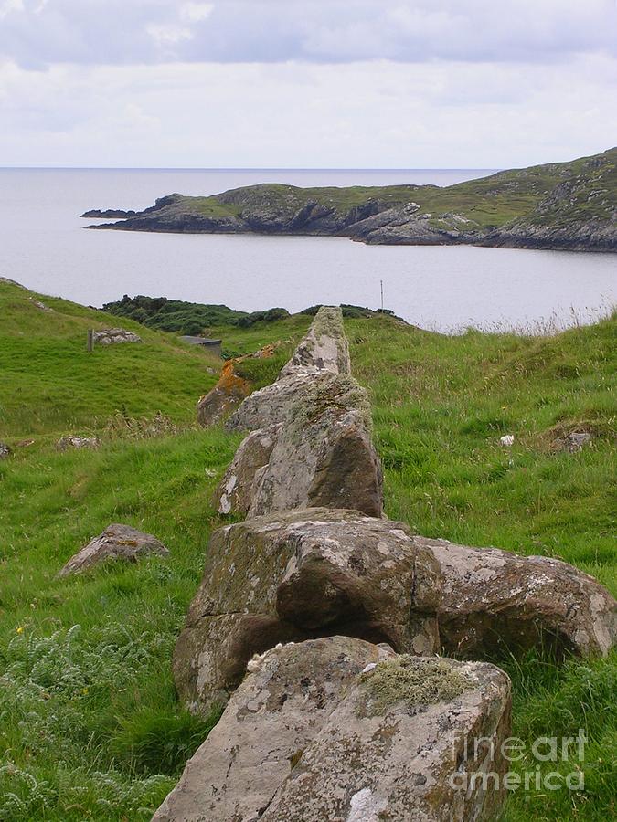 A Row Of Stones - Isle Of Lewis UK Photograph by Lesley Evered