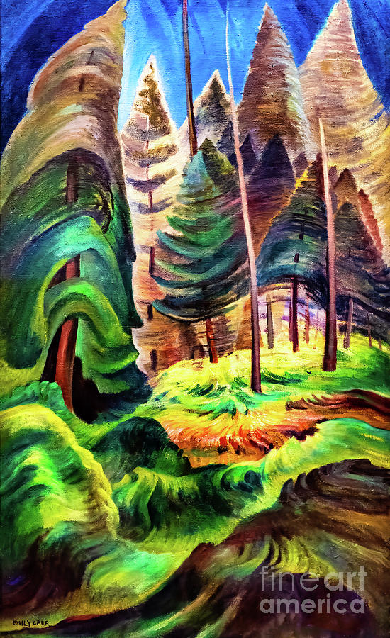 A Rushing Sea of Undergrowth 1935 by Emily Carr Painting by Emily Carr