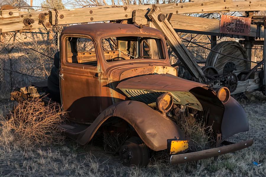 A rusted old truck Marfa Texas Photograph by Carol Highsmith