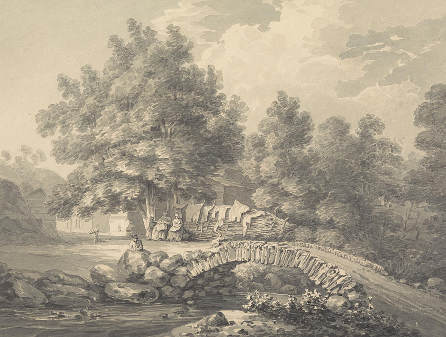 A Rustic Scene Drawing by Thomas Hearne