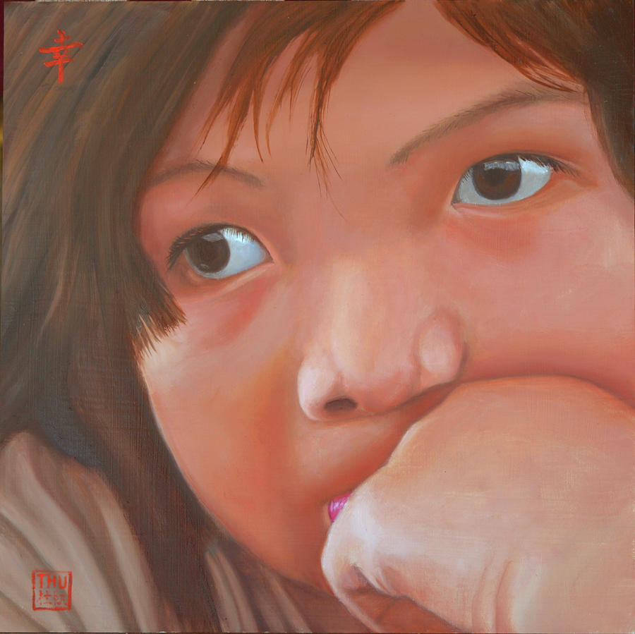 A Sad Story Painting by Thu Nguyen