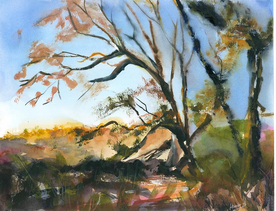 A Sanctuary in Late Fall Painting by Hiroko Stumpf