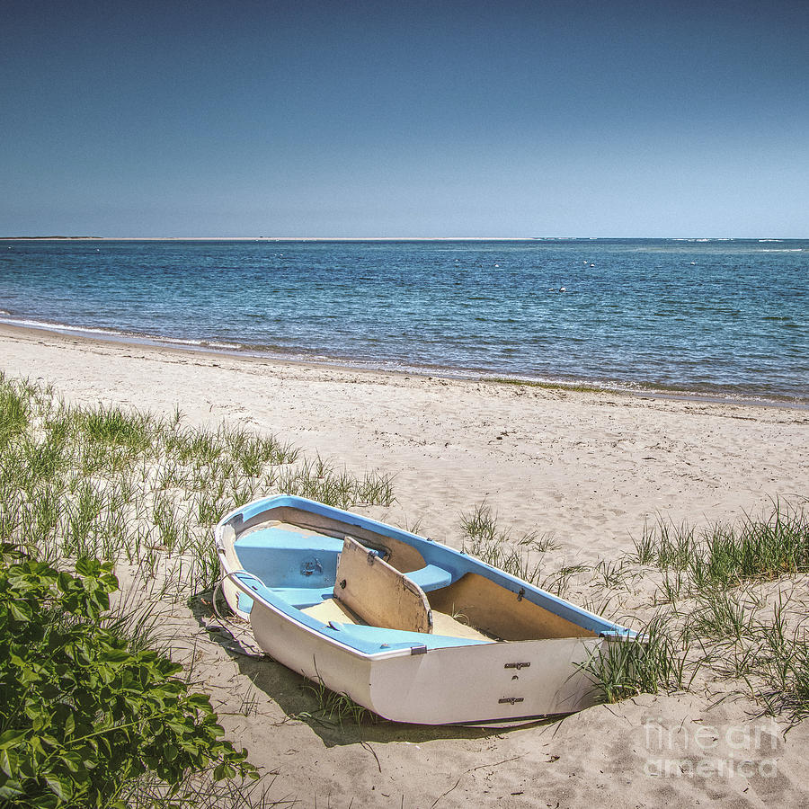 A Sandy Beach Rowboat - Sq Photograph