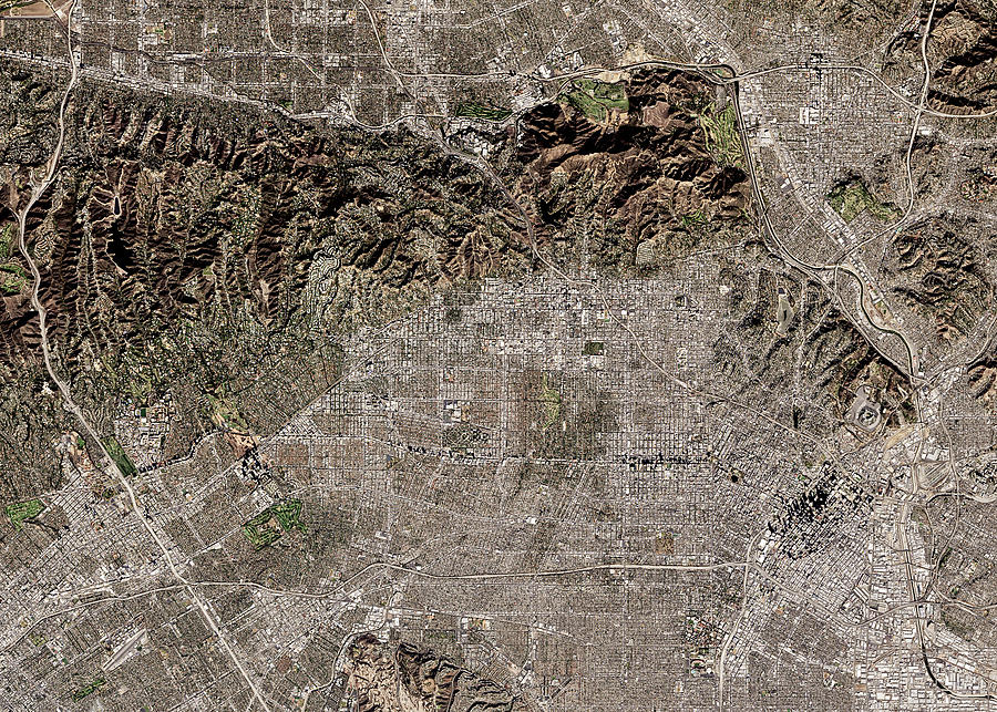 A Satellite View of Los Angeles Photograph by Gallo Images