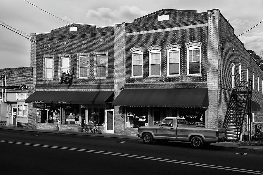 A Scene from a Small Town in Black and White Photograph by Fon Denton ...