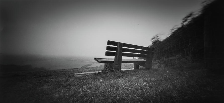 A seat with a foggy view to clear the mind Photograph by Will Gudgeon