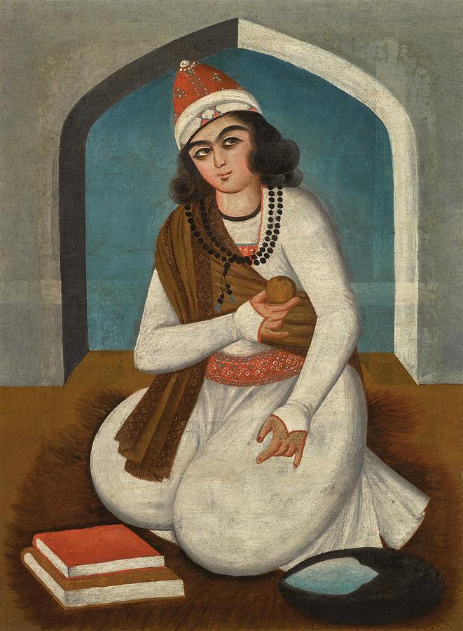 A Seated Dervish  Possibly Nur  Ali Shah  Persia Painting