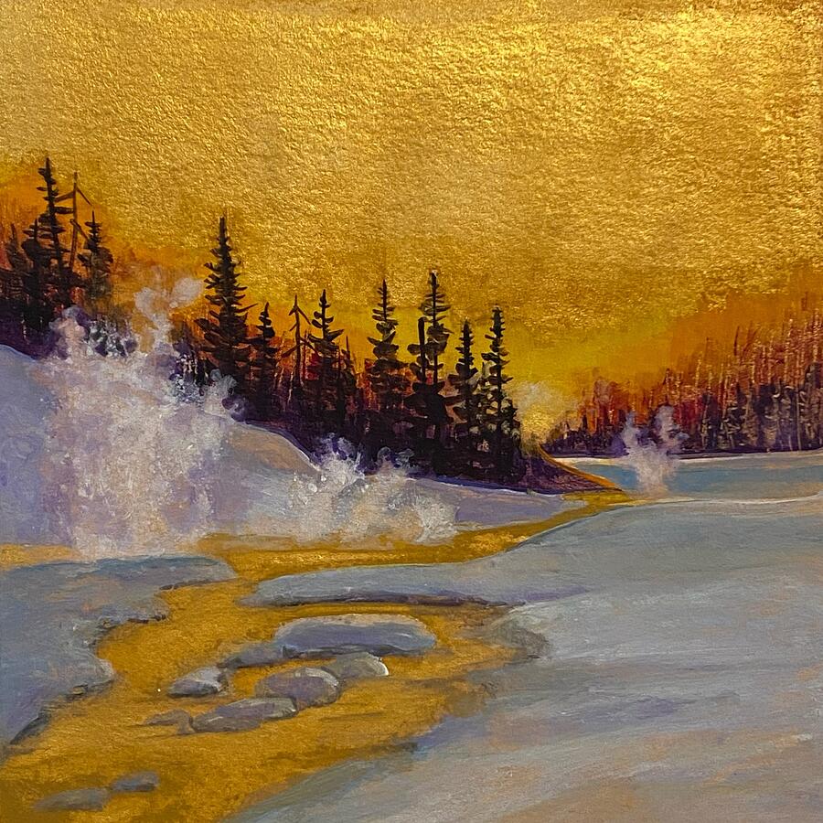 A Secret Place in Yellowstone Painting by Tonja Opperman