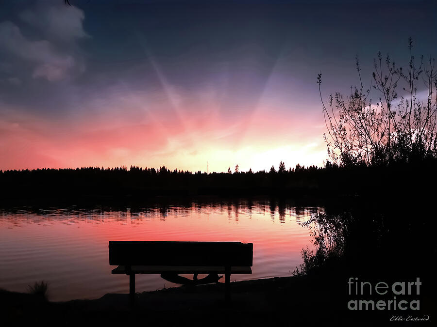 A Serene Scene at Lake Ballinger Digital Art by Eddie Eastwood