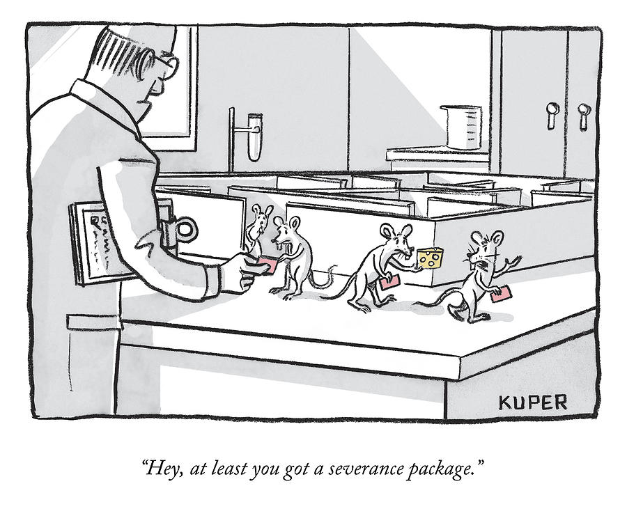 A Severance Package Drawing by Peter Kuper