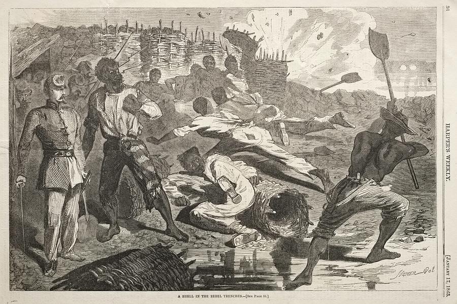 A Shell in the Rebel Trenches 1863 Winslow Homer  American, 1836 to 1910 Painting by MotionAge Designs