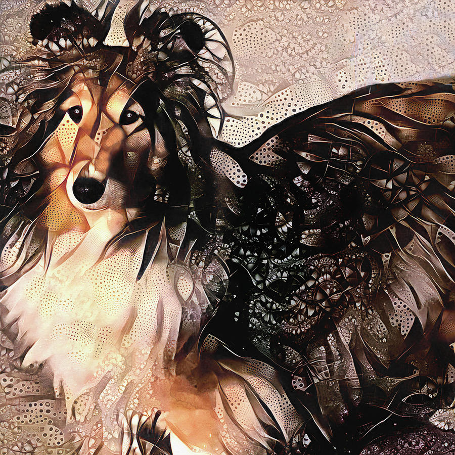 A Sheltie Named Boots Digital Art by Peggy Collins