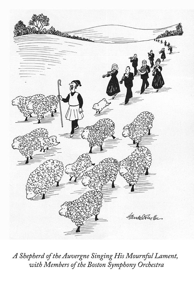 A Shepherd Of The Auvergne Drawing by JB Handelsman