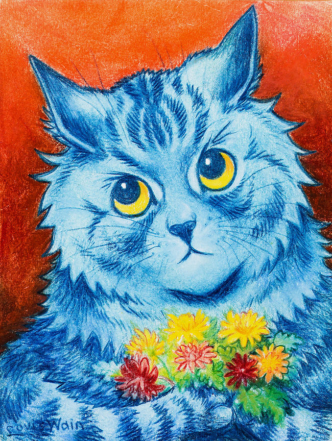 The Young Coquette by Louis Wain Sticker by Orca Art Gallery