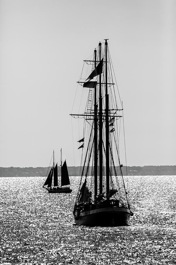 A Silhouette Of Tall Ships Photograph by Dale Kincaid