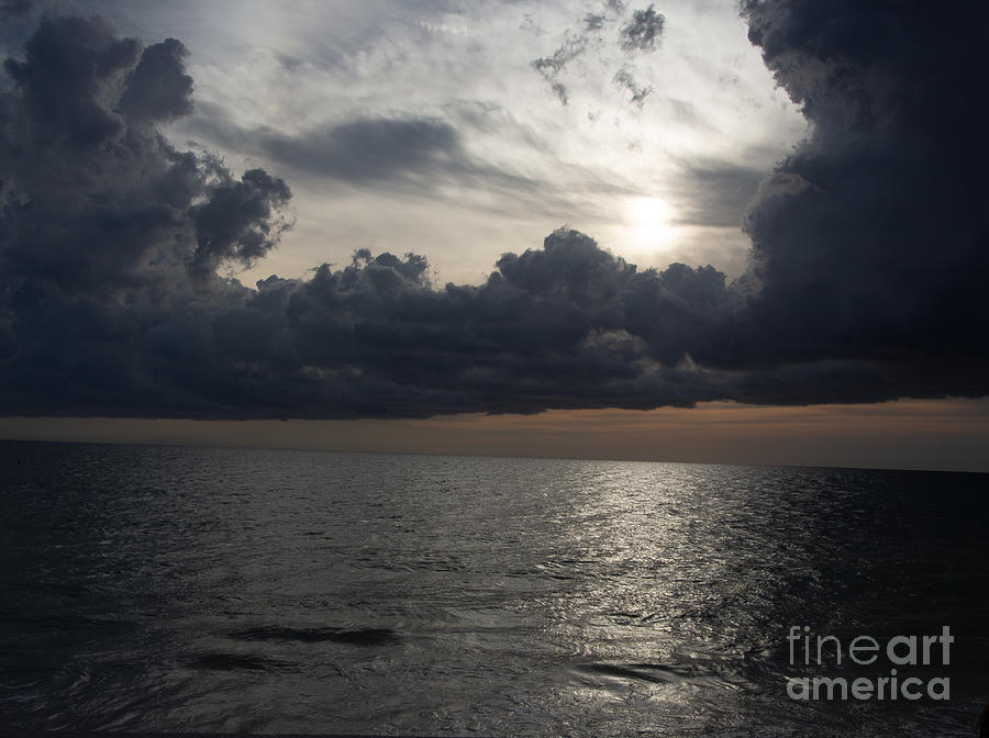 A Silver Sunset Off Pass-a-Grille Beach Photograph by L Bosco