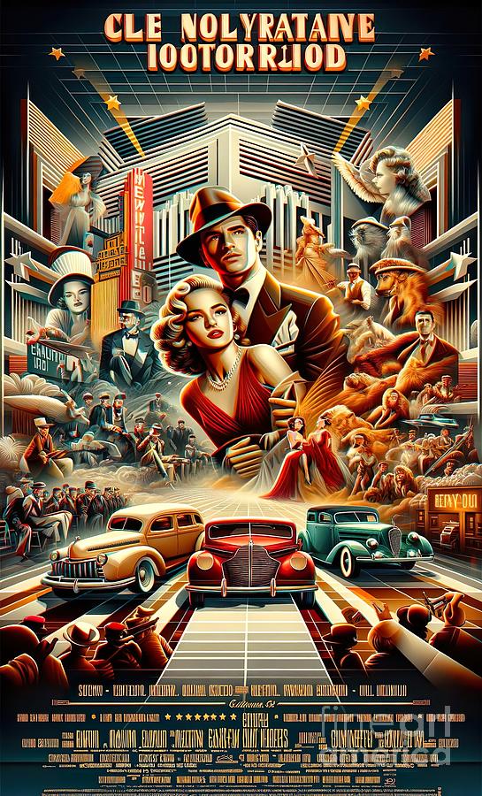 Vintage Digital Art - A simulated collage of vintage posters -4 by Movie World Posters