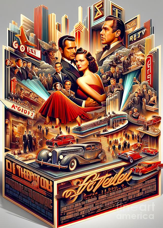 Vintage Digital Art - A simulated collage vintage movie poster - 2 by Movie World Posters