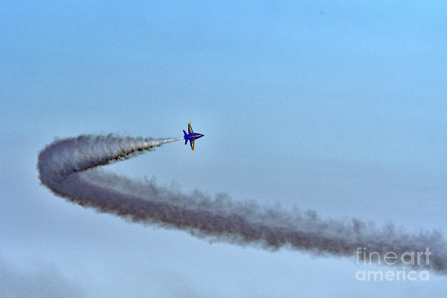 A Single Blue Angel Photograph by Amazing Action Photo Video