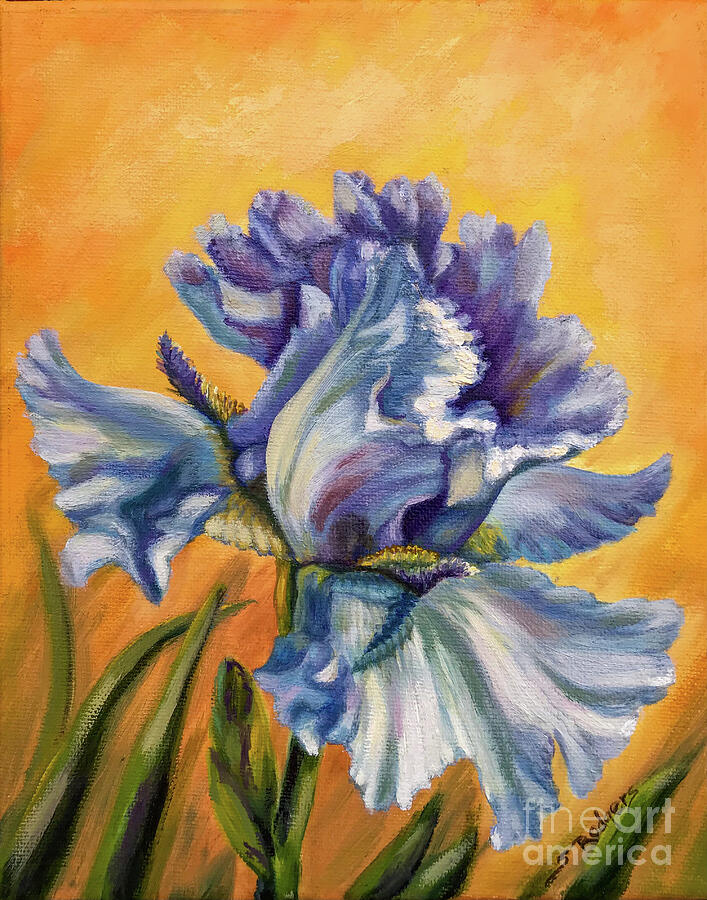 A Single Iris Painting by Sherrell Rodgers
