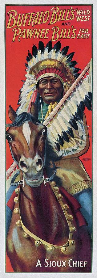 A Sioux Chief 1910 Poster Painting by Vincent Monozlay
