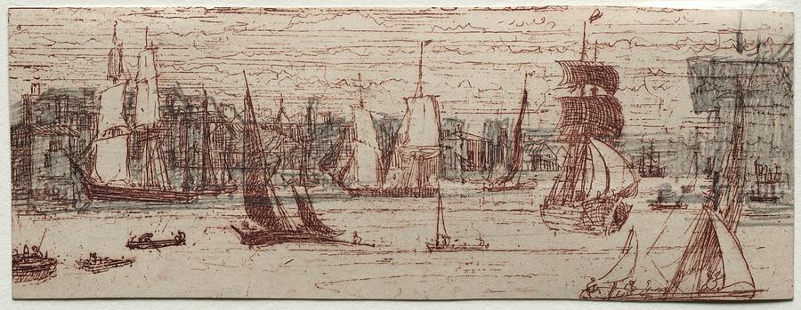 A Sketch Off Greenwich Date Unknown Francis Seymour Haden Painting