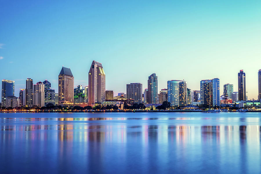 A Skyline At The Bluest Hour Photograph by Joseph S Giacalone - Fine ...