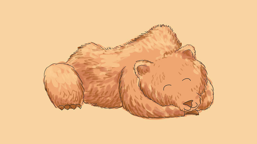 Sleeping Bear Sketch Free PNG And Clipart Image For Free Download - Lovepik  | 401720189