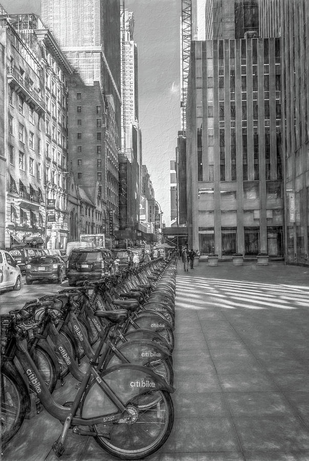 A Slice of the City, Black and White Photograph by Marcy Wielfaert