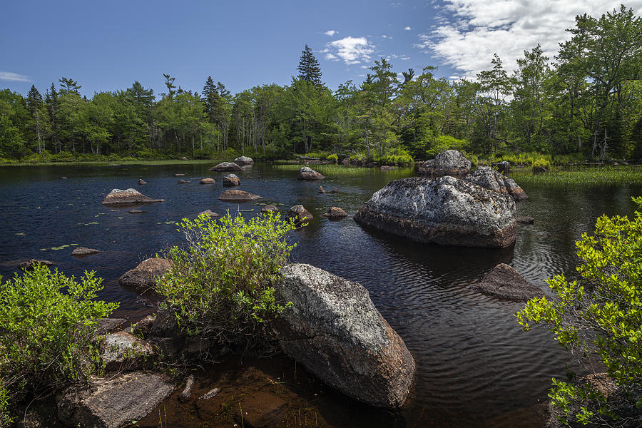 A small rocky lake near Maple Lake Photograph by Irwin Barrett