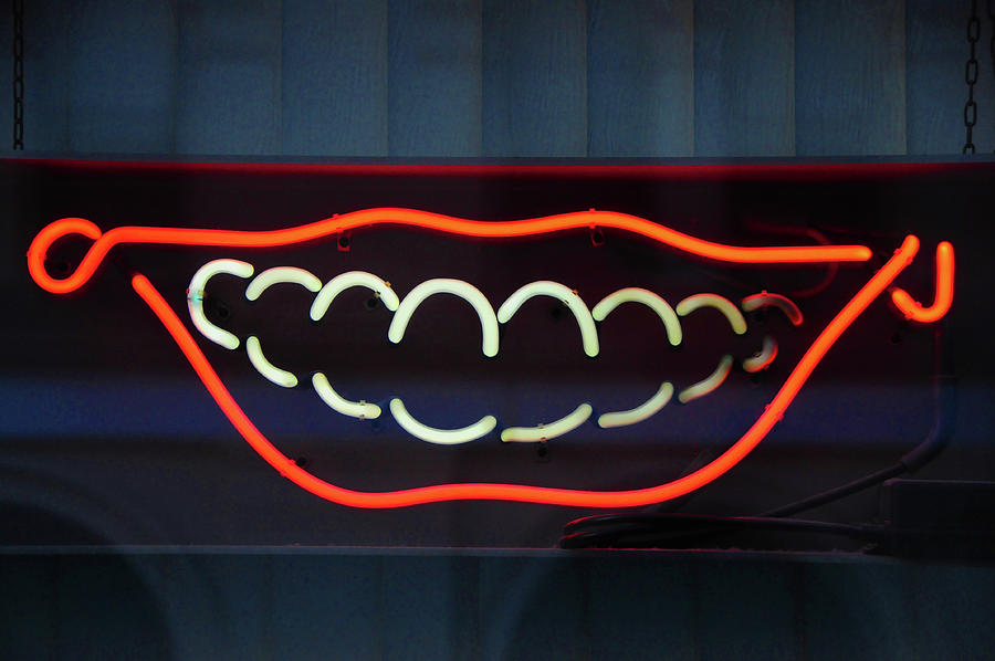 Sign Photograph - A Smile by Mike Martin