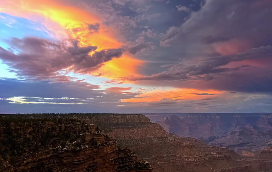 Nature Photograph - A Spectacular Sunset, Grand Canyon National Park, Arizona, USA by Derrick Neill