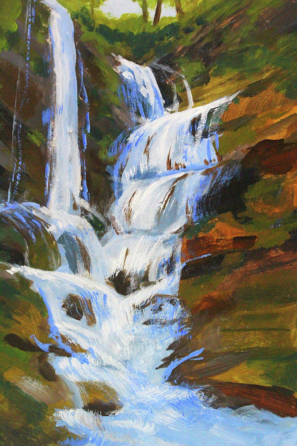 A Spill of Water Painting by Nancy Merkle