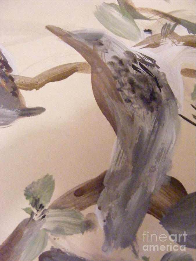 Gray Painting - A Spirit Bird by Nancy Kane Chapman
