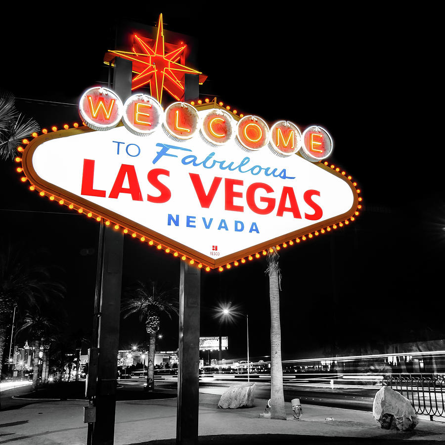 Las Vegas Photograph - A Splash Of Vegas Neon Lights by Gregory Ballos