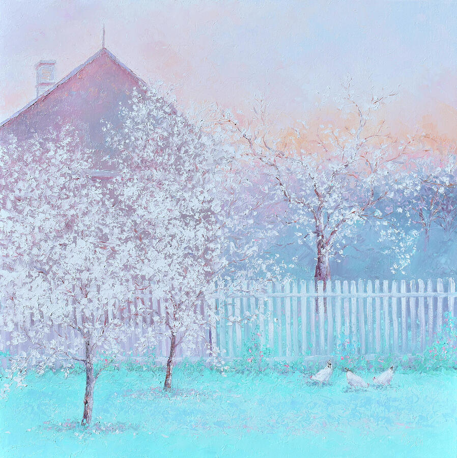A Spring Dawn - landscape painting Painting by Jan Matson A Spring Dawn - landscape painting Painting by Jan Matson
