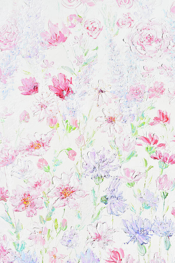 A Spring Garden in pastel shades Painting by Jan Matson A Spring Garden in pastel shades Painting by Jan Matson